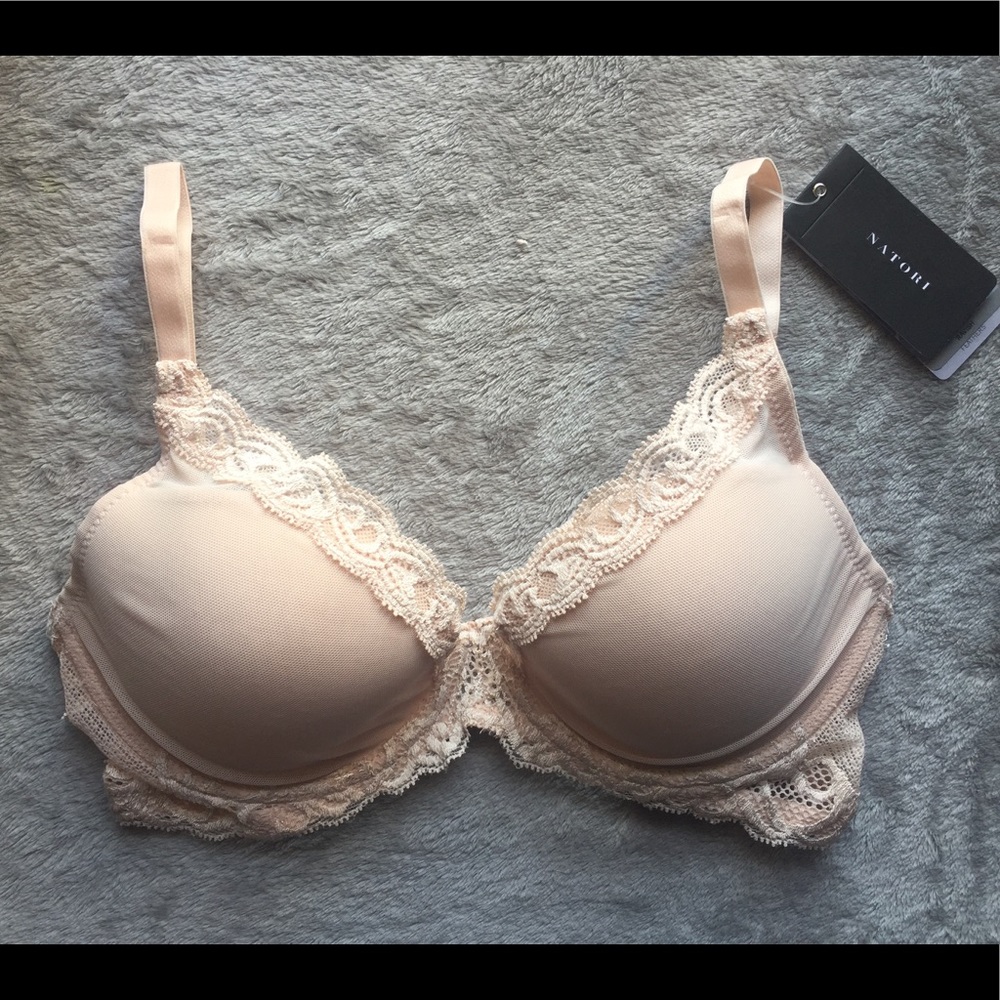 Natori Feathers Plunge T-Shirt Bra in Cameo Rose